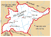 Карта: Республика Коми